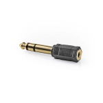 Nedis Stereo Audio Adapter | 6.35 mm Hanstik | 3.5 mm Hunstik | Guldplateret | Lige | ABS | Antracit | 1 stk. | Box