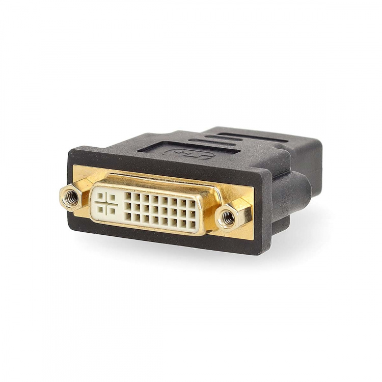 Nedis HDMI™ Adapter | HDMI™ Stik | DVI-D 24+1-Pins Hun | Guldplateret | Lige | ABS | Antracit | 1 stk. | Box