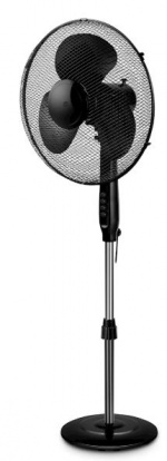 Oscillerande golvfläkt med 3 hastigheter, Svart