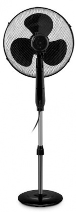 Oscillerande golvfläkt med 3 hastigheter, Svart