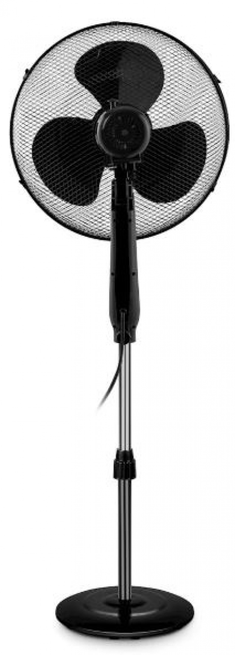 Oscillerande golvfläkt med 3 hastigheter, Svart