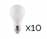 LED-lampe E27 8W 230V 4500K 10-pak, Hvid neutral