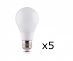 LED-lampe E27 8W 230V 6000K 5-pak, Kølig hvid LED-lampe E27 8W 230V 6000K 5-pak, Kølig hvid