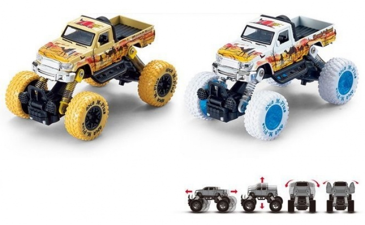 Pull-back 4x4 monstertruck i skala 1:30 