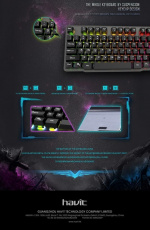 Havit HV-KB414L gaming-tastatur med RGB