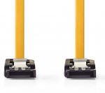 Nedis SATA kabel | 6 Gbps | SATA 7-Pin Hun | SATA 7-Pin Hun | Nikkelplateret | 0.50 m | Fladt | PVC | Gul | Plastikpose