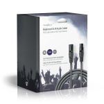 Nedis Balanceret Audio kabel | XLR 3-Pin Han | XLR 3-Pin Hun | Nikkelplateret | 20.0 m | Runde | PVC | Mørkegrå | Gaveæske