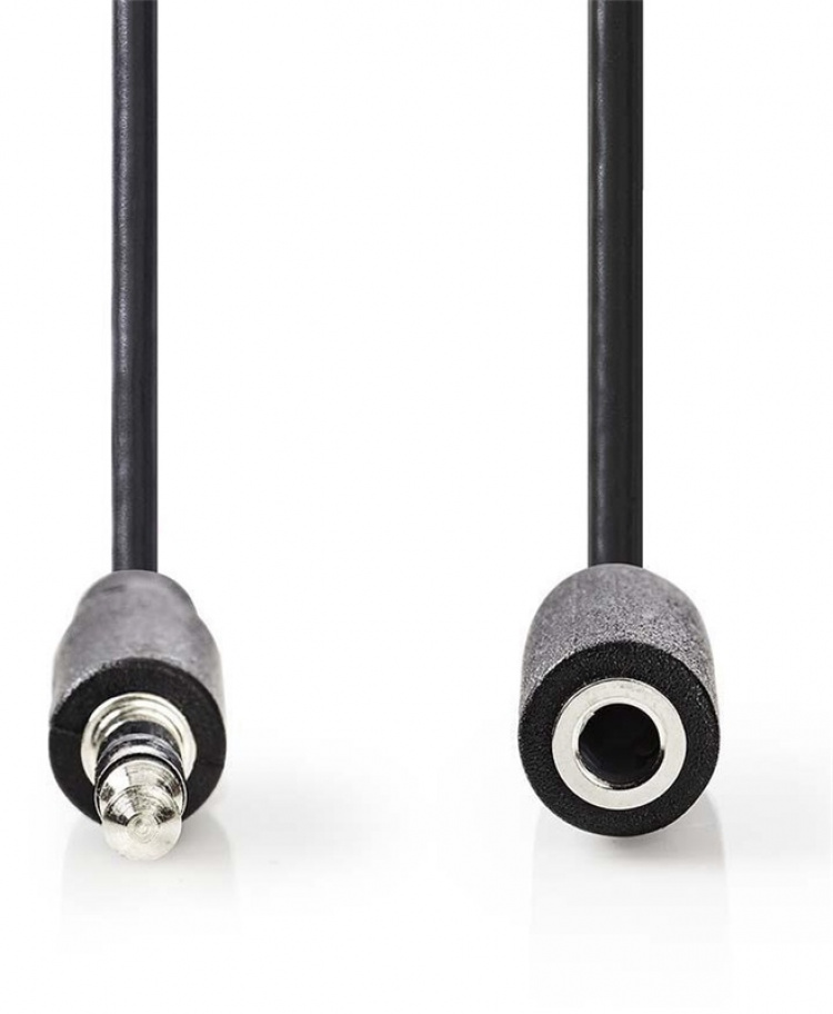 Nedis Stereo Audio kabel | 3.5 mm Hanstik | 3.5 mm Hunstik | Nikkelplateret | 2.00 m | Runde | Sort | Box