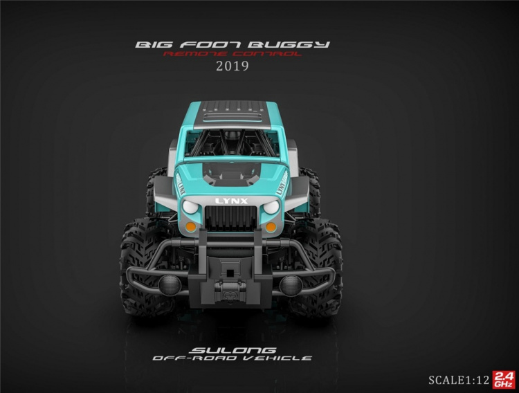 RC Big Foot Buggy 1:12, blå RC Big Foot Buggy 1:12, blå