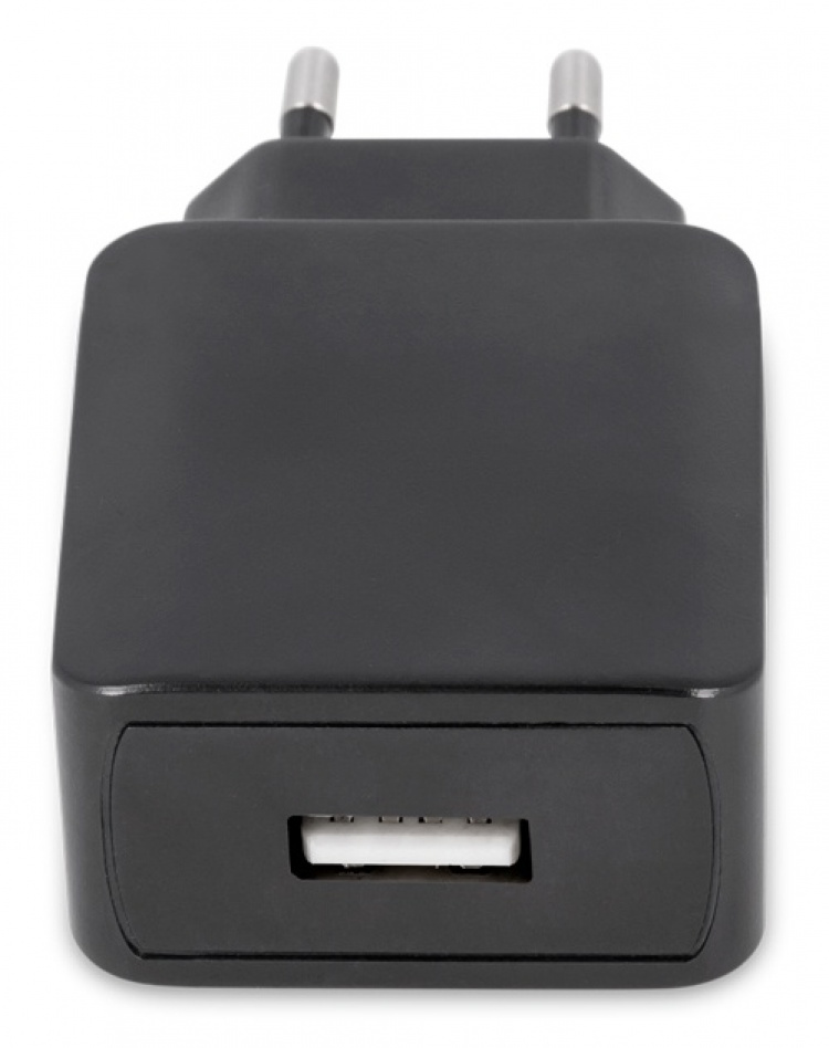 Maxlife USB-hurtigoplader MXTC-01, med hurtigopladning, 2,1A, sort