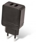 Maxlife USB-hurtigoplader, MXTC-02, 2xUSB, hurtigopladning, sort (2,4 A)