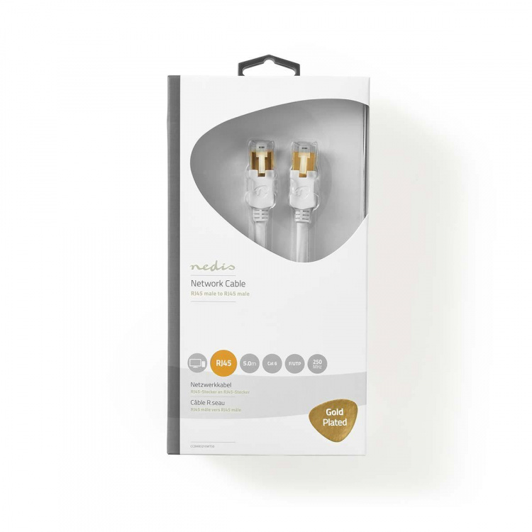 Nedis Kat 6 kabel | RJ45 Han | RJ45 Han | F/UTP | 5.00 m | Runde | LSZH / PVC | Hvid | Window Box