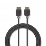 Nedis High Speed ​​HDMI ™ kabel med Ethernet | HDMI™ Stik | HDMI™ Stik | 4K@60Hz | ARC | 18 Gbps | 0.50 m | Runde | PVC | Antracit | Box