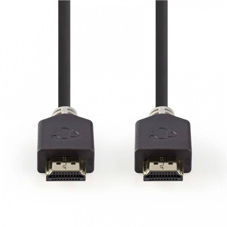 Nedis High Speed ​​HDMI ™ kabel med Ethernet | HDMI™ Stik | HDMI™ Stik | 4K@60Hz | ARC | 18 Gbps | 0.50 m | Runde | PVC | Antracit | Box