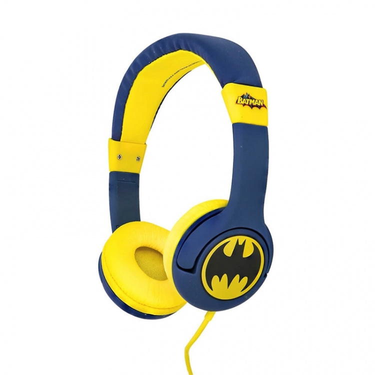 BATMAN Hovedtelefon Junior On-Ear 85dB Blå Batlogo BATMAN Hovedtelefon Junior On-Ear 85dB Blå Batlogo