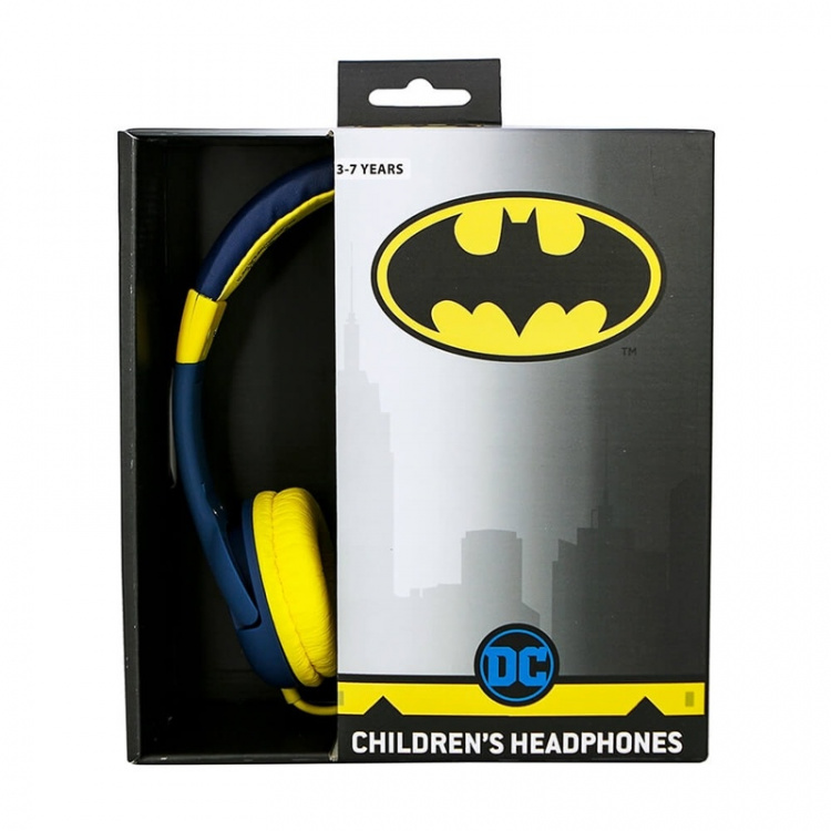 BATMAN Hovedtelefon Junior On-Ear 85dB Blå Batlogo BATMAN Hovedtelefon Junior On-Ear 85dB Blå Batlogo