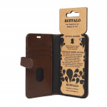 Buffalo Wallet Læder iPhone 12 Mini Brun Buffalo Wallet Læder iPhone 12 Mini Brun