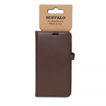 Buffalo Wallet Læder iPhone 12 Mini Brun Buffalo Wallet Læder iPhone 12 Mini Brun