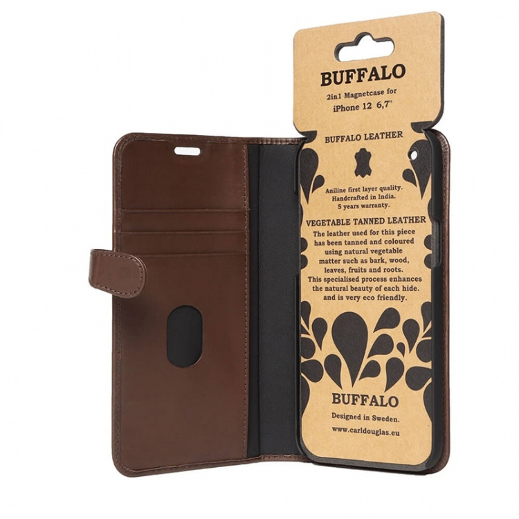 Buffalo Wallet Læder iPhone 12 Pro Max Brun