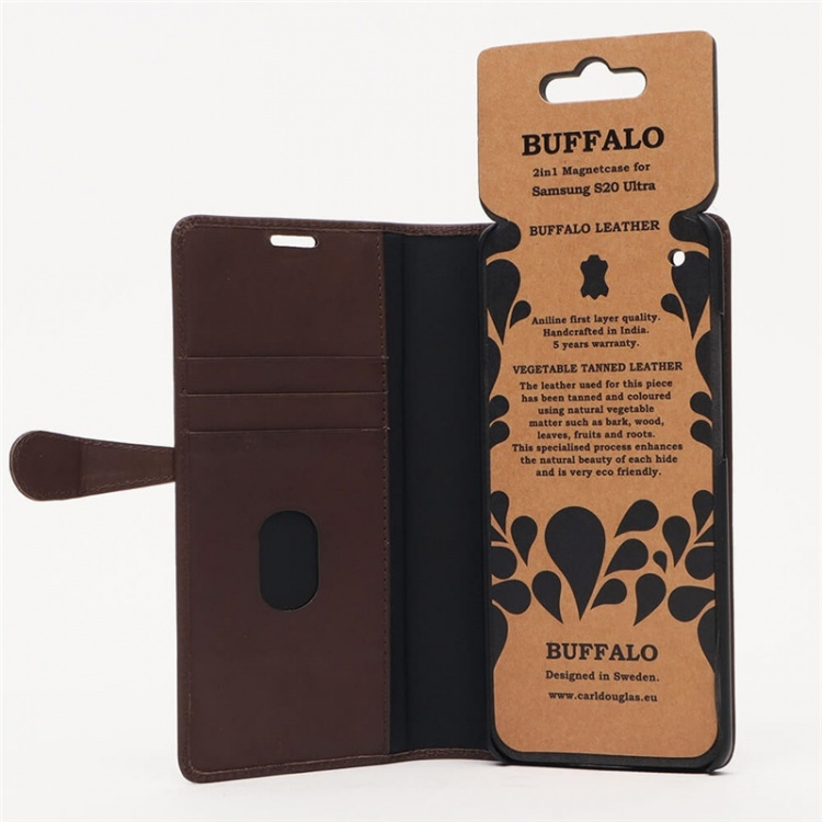 Buffalo Wallet Læder Samsung S20 Ultra Brun Buffalo Wallet Læder Samsung S20 Ultra Brun