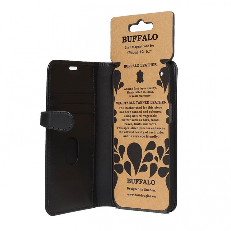 Buffalo Wallet Læder iPhone 12 Pro Max Sort Buffalo Wallet Læder iPhone 12 Pro Max Sort