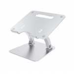 Desire2 Laptop Stander Dual Pivot Riser Justerbar Aluminiun Sølv