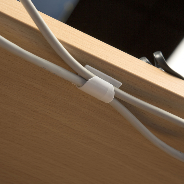 D-LINE Kabelclips Sæt á 6 stk Hvide