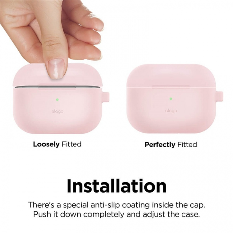 Elago Beskyttelsestaske til Airpod Pro med Karabin Rosa
