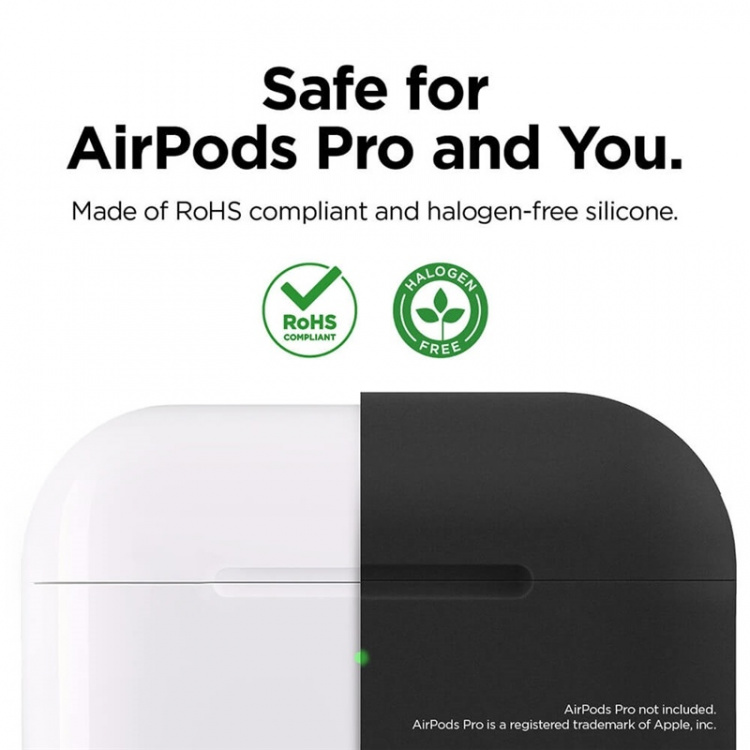 Elago Beskyttelsestaske til Airpod Pro Silikone Sort