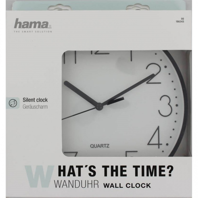 Hama Vægur PG-220 Stillegående Ø22cm Sort