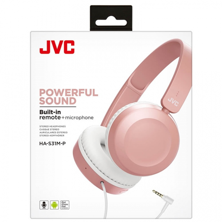 JVC Hovedtelefon HAS31 On-Ear Rosa