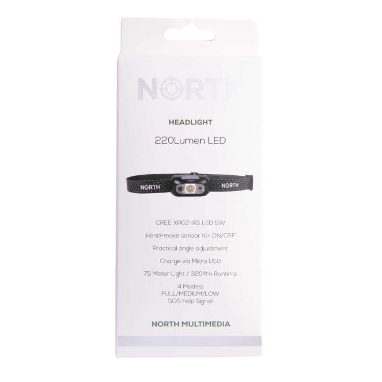 North Pandelampe Cree-Led (Xpg2) Sensorstyring Sort Ca 75m