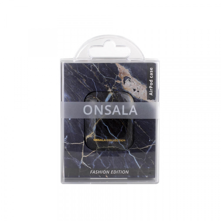 Onsala COLLECTION Airpods Case 1st and 2nd Generation Black Galaxy Marble