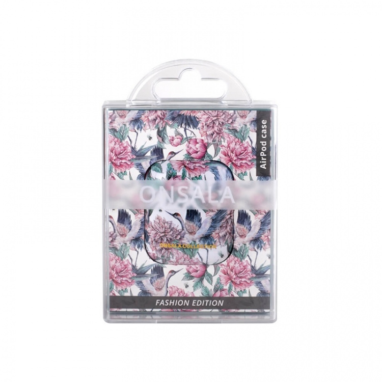Onsala COLLECTION Airpods Case 1st and 2nd Generation Pink Crane