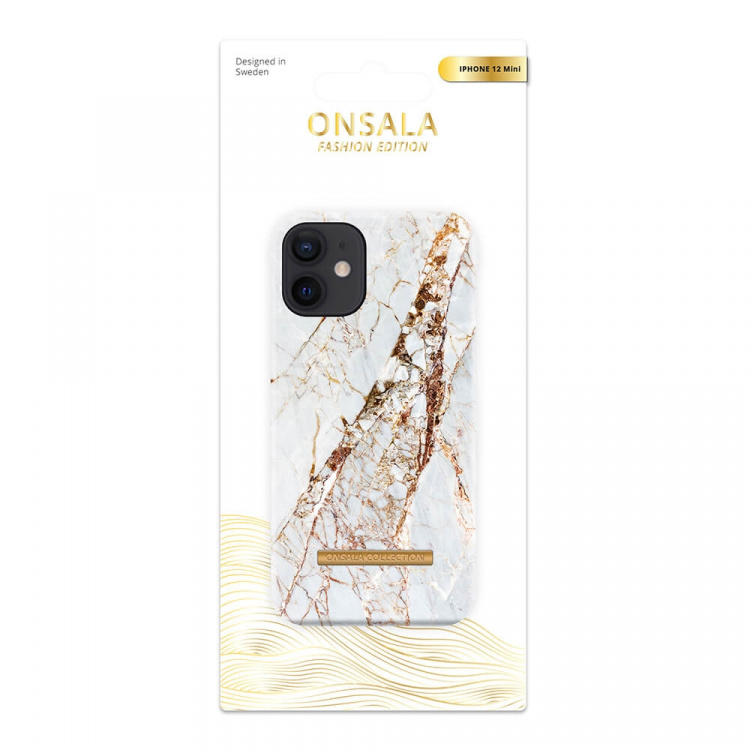Onsala COLLECTION Mobil Cover Soft White Rhino Marble iPhone 12 Mini