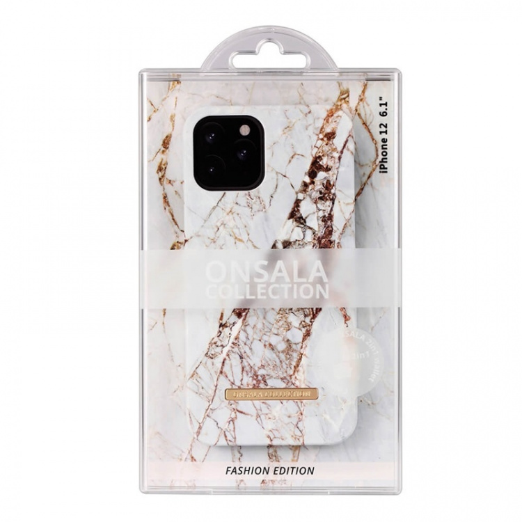 Onsala COLLECTION Mobil Cover Soft White Rhino Marble iPhone 12 / 12 Pro