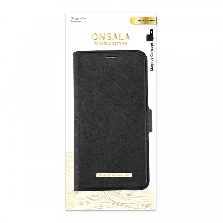 Onsala Wallet iPhone 12 Mini Midnight Black