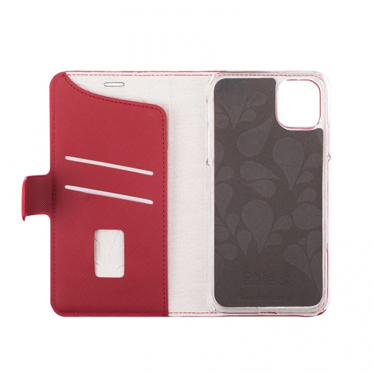 Onsala Wallet iPhone 12 Mini Saffiano Red