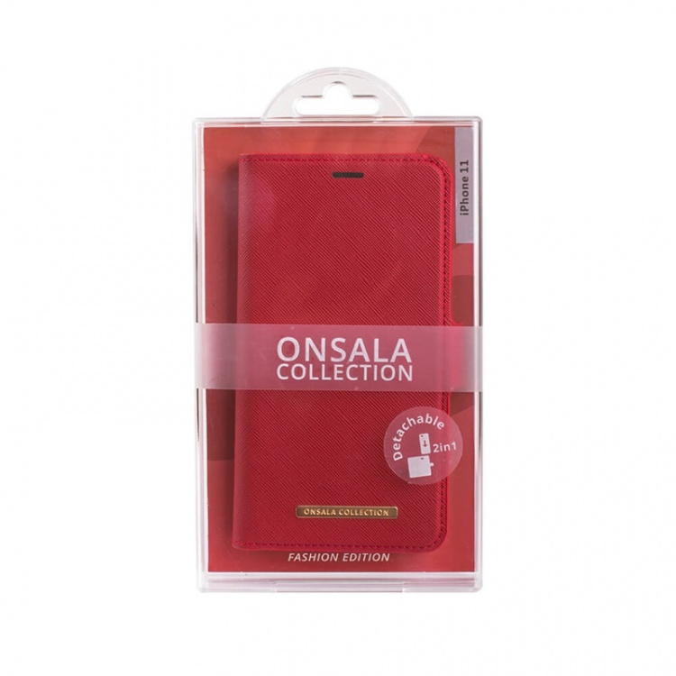 Onsala Wallet iPhone 12 Mini Saffiano Red