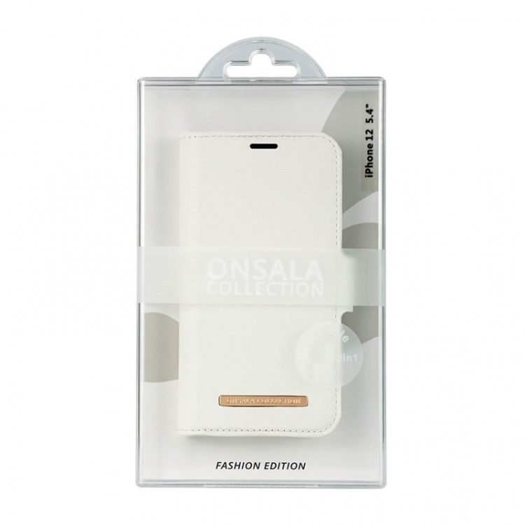 Onsala Wallet iPhone 12 Mini Saffiano White