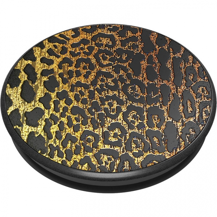 PopSockets PopGrip LUXE Embossed Metal Leopard