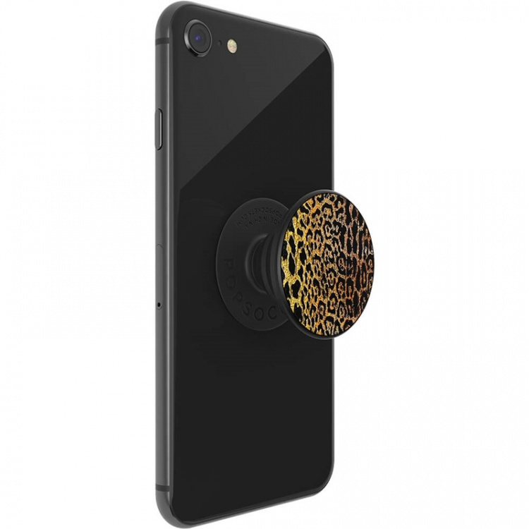 PopSockets PopGrip LUXE Embossed Metal Leopard