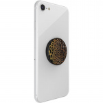 PopSockets PopGrip LUXE Embossed Metal Leopard
