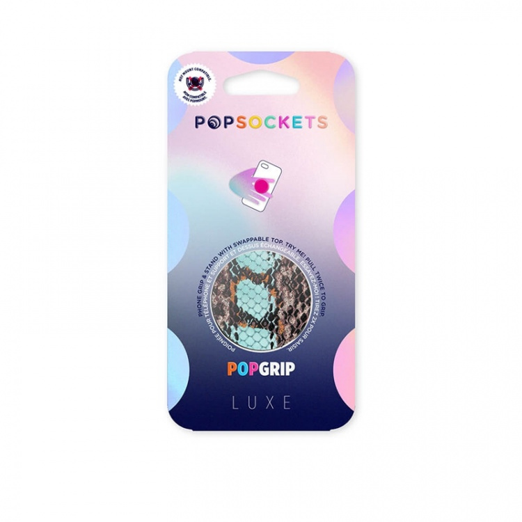 PopSockets PopGrip LUXE Embossed Metal Water Snake