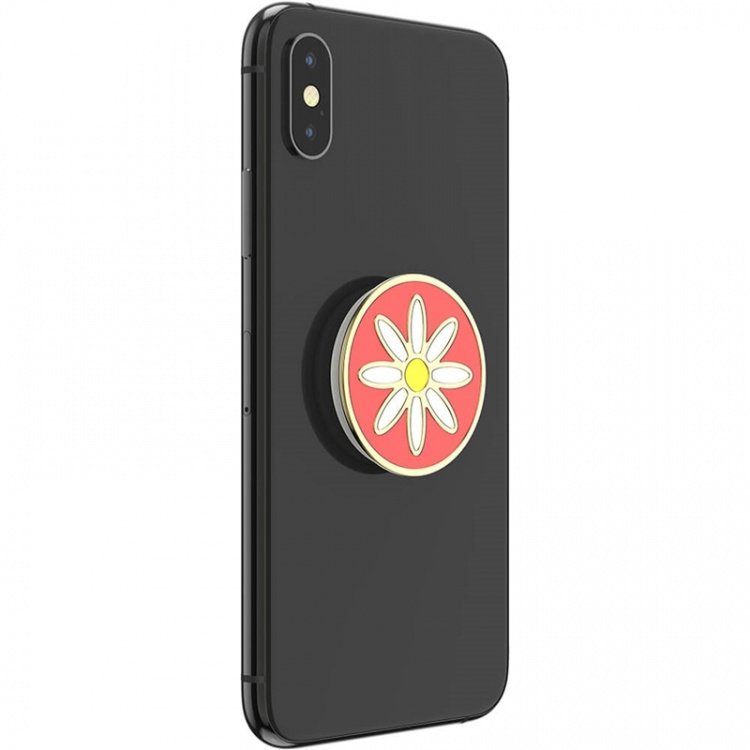 PopSockets PopGrip PREMIUM Enamel Quaint Daisy Coral