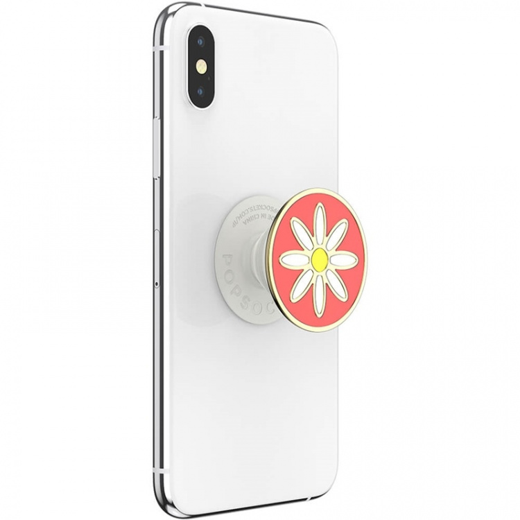 PopSockets PopGrip PREMIUM Enamel Quaint Daisy Coral