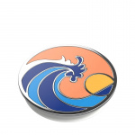 PopSockets PopGrip PREMIUM Enamel Ride The Wave Coral