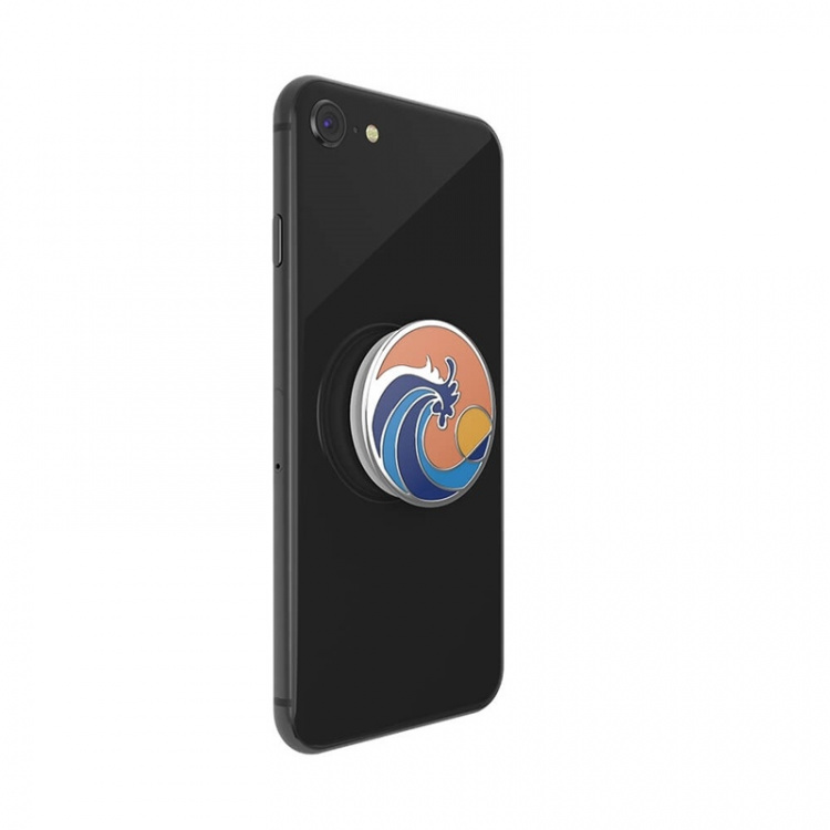 PopSockets PopGrip PREMIUM Enamel Ride The Wave Coral