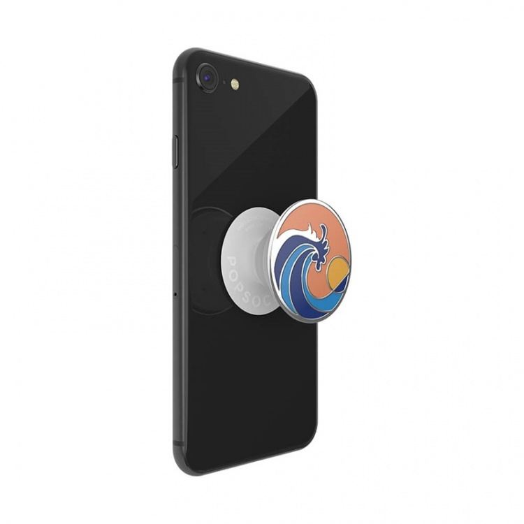 PopSockets PopGrip PREMIUM Enamel Ride The Wave Coral