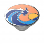 PopSockets PopGrip PREMIUM Enamel Ride The Wave Coral